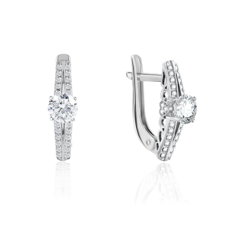 Купить оптом серьги из серебра с фианитами 2340200132л от Krasnoe