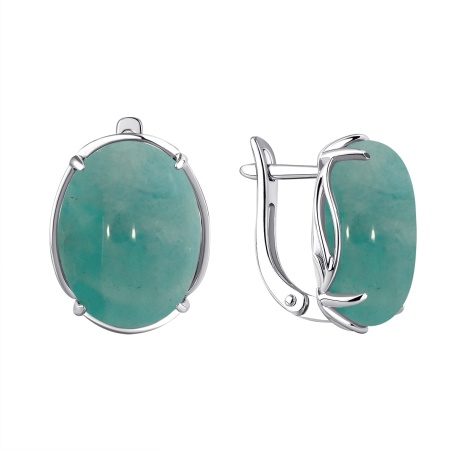 Купить оптом серьги из серебра с амазонитами 2340371860 от Krasnoe