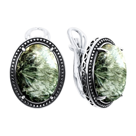 Купить оптом серьги из серебра с серафинитами 2310925706 от Krasnoe