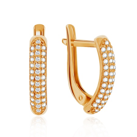 Купить оптом серьги из серебра с фианитами 2320200167 от Krasnoe