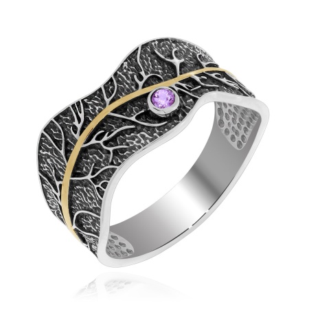 Купить оптом кольцо из серебра с аметистом 1317061773 от Krasnoe