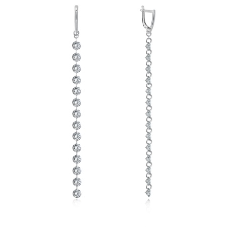 Купить оптом серьги из серебра с фианитами 2340200642 от Krasnoe