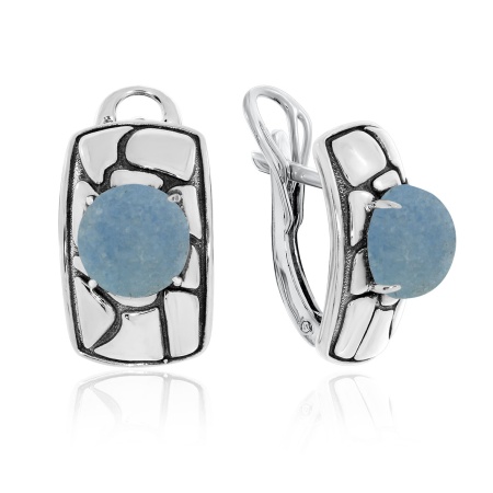 Купить оптом серьги из серебра с виоланами 2310В01753 от Krasnoe