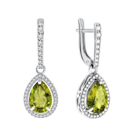 Купить оптом серьги из серебра с фианитами 2340203625л-57 от Krasnoe