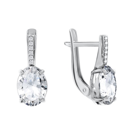 Купить оптом серьги из серебра с фианитами 2340200219л от Krasnoe