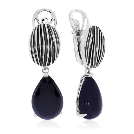 Купить оптом серьги из серебра с агатами 2310391374-20 от Krasnoe