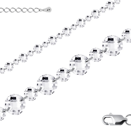 Купить оптом браслет из серебра с фианитами 4340203041-1-19 от Krasnoe