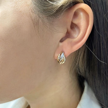 Купить оптом серьги из серебра без вставок 2329400596 от Krasnoe