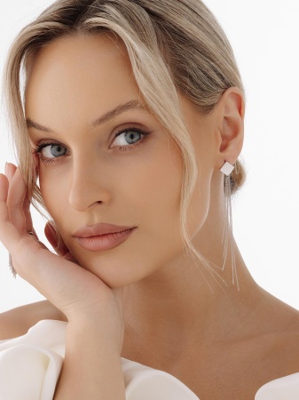 Купить оптом серьги из серебра без вставок 2340405507-9 от Krasnoe