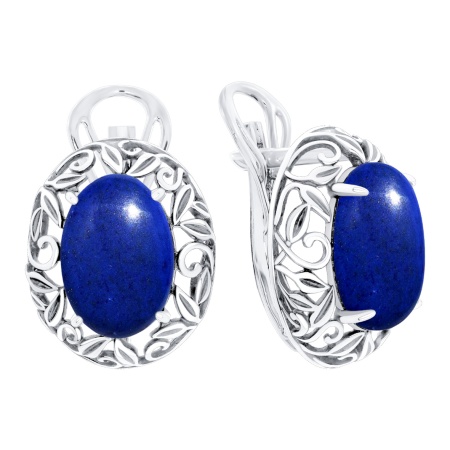 Купить оптом серьги из серебра с лазуритами 2340475727 от Krasnoe