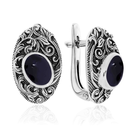 Купить оптом серьги из серебра с агатами 2310391369-20 от Krasnoe