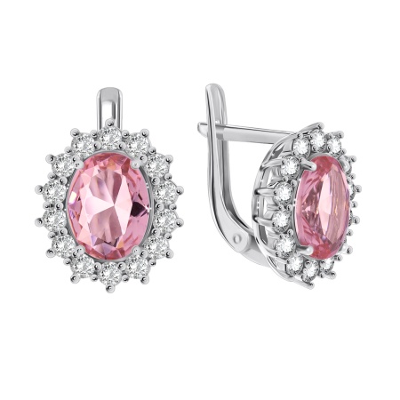 Купить оптом серьги из серебра с фианитами 2340200189л-30 от Krasnoe