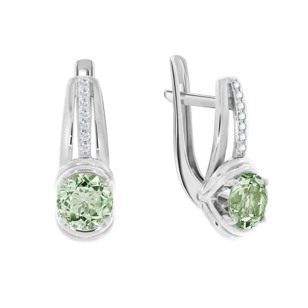 Купить оптом серьги из серебра с фианитами 2340200995-69 от Krasnoe