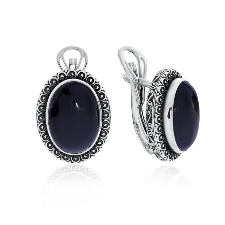 Купить оптом серьги из серебра с агатами 2310390956-20 от Krasnoe