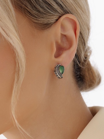 Купить оптом серьги из серебра с агатами 2310391602-60 от Krasnoe