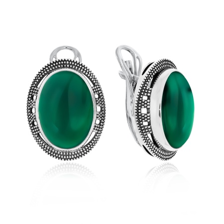 Купить оптом серьги из серебра с агатами 2310390981-60 от Krasnoe