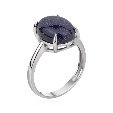 Купить оптом кольцо из серебра с синтетическим авантюрином 134036660-80 от Krasnoe