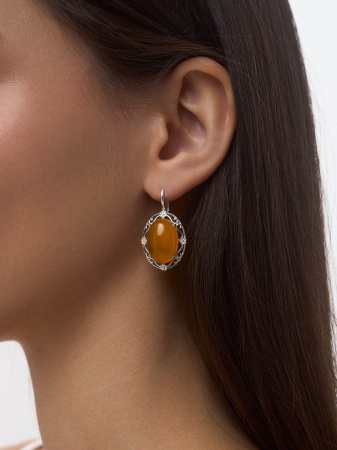 Купить оптом серьги из серебра с агатами 2340395064-50 от Krasnoe