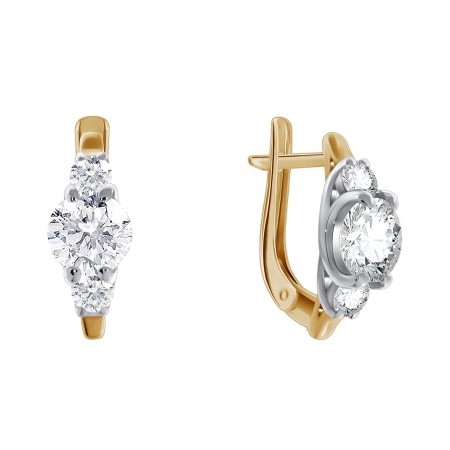 Купить оптом серьги из серебра с фианитами 2329200260 от Krasnoe