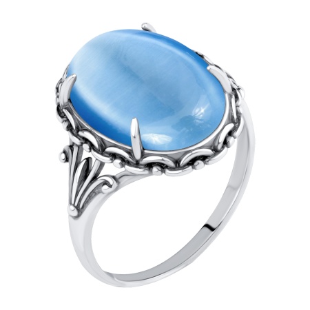 Купить оптом кольцо из серебра с кошачий глазом 1310265804-70 от Krasnoe