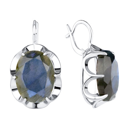 Купить оптом серьги из серебра с лабрадоритами 2340Л05808 от Krasnoe