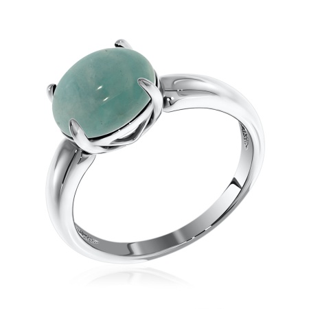 Купить оптом кольцо из серебра с амазонитом 1340370045 от Krasnoe