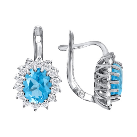 Купить оптом серьги из серебра с фианитами 2340200187л-70 от Krasnoe