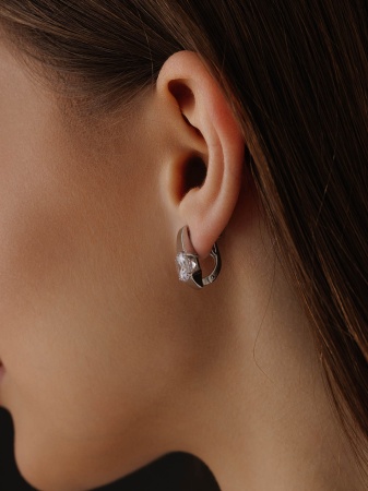 Купить оптом серьги из серебра с фианитами 2340201118 от Krasnoe