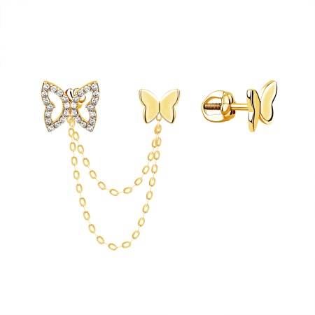 Купить оптом пусеты из серебра с фианитами 2329204833л от Krasnoe