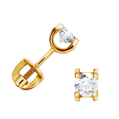 Купить оптом пусеты из серебра с фианитами П320202140 от Krasnoe