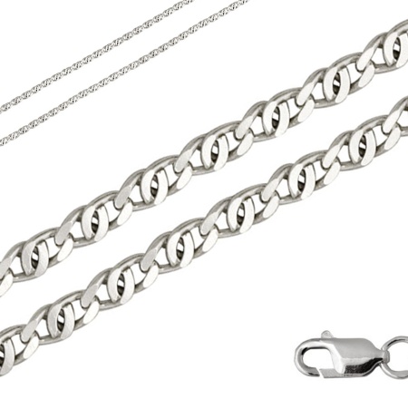 Купить оптом цепь из серебра без вставок 365708050045 от Krasnoe