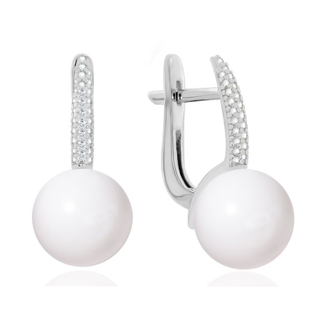 Купить оптом серьги из серебра с агатами и фианитами 2340391558л-10 от Krasnoe