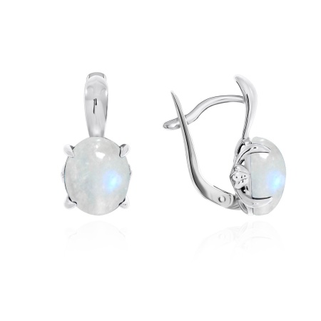 Купить оптом серьги из серебра с лунным камнем 2340930376 от Krasnoe