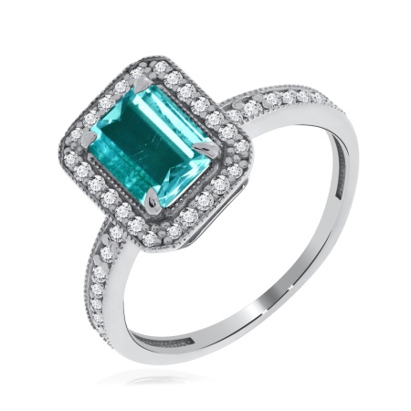 Купить оптом кольцо из серебра с ситаллом и фианитами 1340881806л-78 от Krasnoe