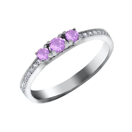 Купить оптом кольцо из серебра с кристаллом ювелирным, кварцами и фианитами 1340290178-92 от Krasnoe