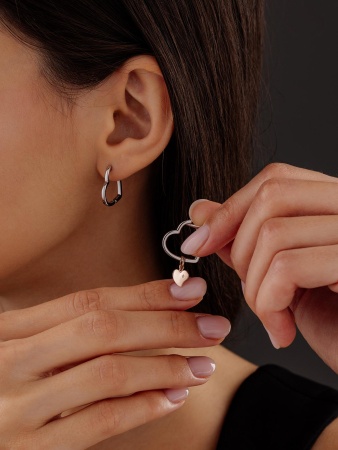 Купить оптом серьги из серебра с фианитами 2350201894-2 от Krasnoe