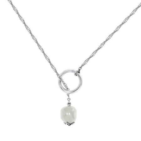 Купить оптом колье из серебра с жемчугом 8340241483-65 от Krasnoe
