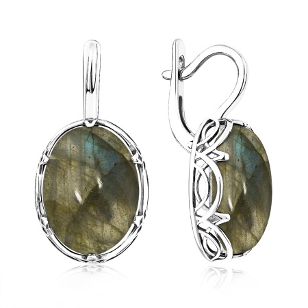 Купить оптом серьги из серебра с лабрадоритами 2340Л05085 от Krasnoe