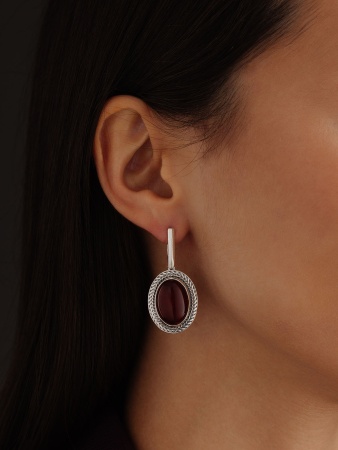 Купить оптом серьги из серебра с агатами 2310390966-40 от Krasnoe