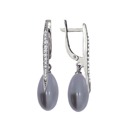 Купить оптом серьги из серебра с жемчугом 3887013605л-2 от Krasnoe