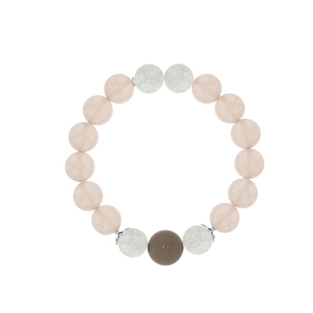 Купить оптом браслет из серебра с агатом, кварцем и кварцем 4340876257-17 от Krasnoe