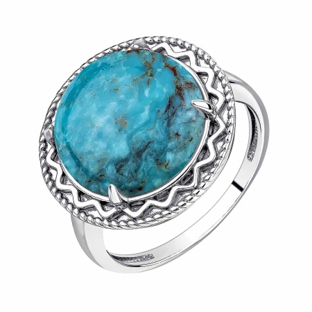Купить оптом кольцо из серебра с бирюзой 1340311999 от Krasnoe