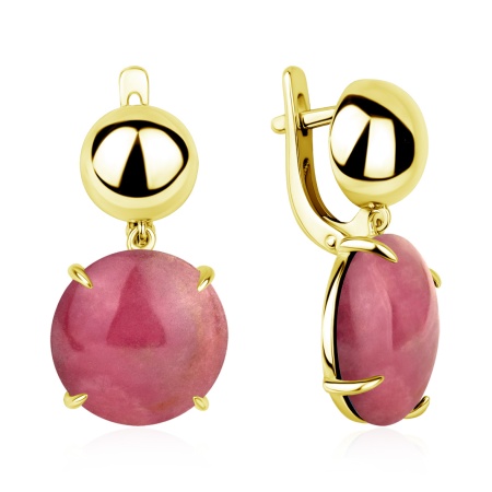 Купить оптом серьги из серебра с родонитами 2318456365 от Krasnoe