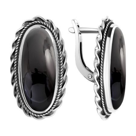 Купить оптом серьги из серебра с агатами 2310395132-20 от Krasnoe