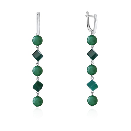 Купить оптом серьги из серебра с агатами 2340390673-60 от Krasnoe