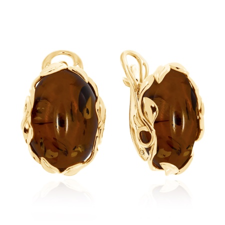 Купить оптом серьги из серебра с янтарём 2320481929 от Krasnoe