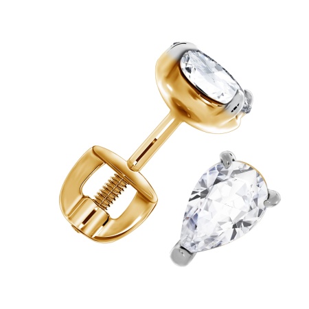 Купить оптом пусеты из серебра с фианитами 2329200297 от Krasnoe