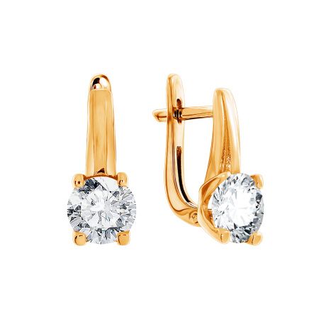 Купить оптом серьги из серебра с фианитами 2320200987 от Krasnoe