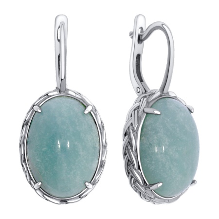 Купить оптом серьги из серебра с амазонитами 2340375705 от Krasnoe