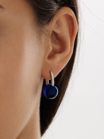 Купить оптом серьги из серебра с кристалл ювелирныйами 2340294318-80 от Krasnoe